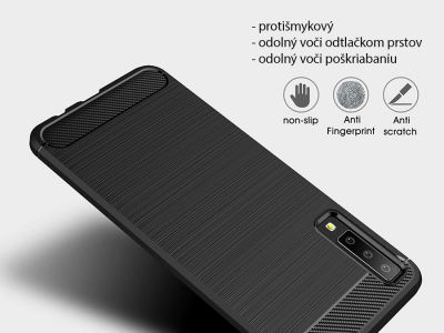 Fiber Armor Defender Black (ierny) - odoln ochrann kryt (obal) na Samsung Galaxy A7 (2018)